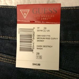 Guess Jeans Sienna Curvy fit dark destroy